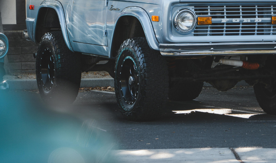 Custom Wheels and tires on bronco